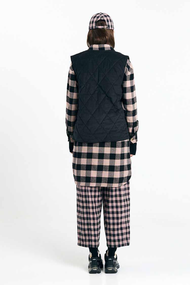 Suite13Lab Meda Vest Black Damen Steppweste Baumwolle schwarz